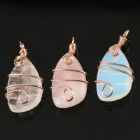 Gemstone Pendants Jewelry Zinc Alloy with Gemstone & Unisex nickel lead & cadmium free Sold By PC