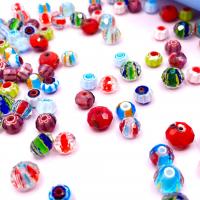 Millefiori Slice Lampwork Beads Round random style & DIY mixed colors 10-12mm Approx 2mm Sold By Bag