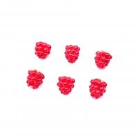 Handgewickelte Perlen, Lampwork, Traube, DIY, Fuchsia, 12x15mm, Bohrung:ca. 2mm, verkauft von PC