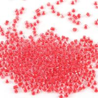 Kleur Lined Glass Seed Beads, Glazen kralen, Ronde, kleur-lined, DIY & two tone, meer kleuren voor de keuze, 3mm, Gat:Ca 1mm, Verkocht door Bag