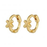 Brass Huggie Hoop Earring gold color plated & for woman Sold By Pair