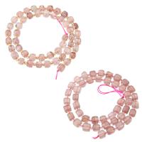 Perline di quarzo naturale, Strawberry Quartz, with Seedbead, Quadrato, DIY & formato differente per scelta, rosa, Venduto per Appross. 16 pollice filo