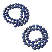 Perles Lapis Lazuli, Rond, DIY & normes différentes pour le choix & facettes, couleur de lapis-lazuli, Vendu par Environ 15 pouce brin