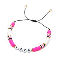 argile de polymère bracelet, avec alliage de zinc & Acrylique, Placage de couleur d'or, pour femme & émail, plus de couleurs à choisir, Longueur Environ 18 cm, Vendu par PC