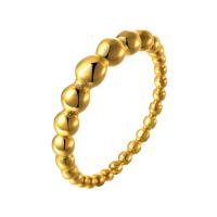 Anel de dedo de aço inoxidável, Aço inoxidável 304, joias de moda & tamanho diferente para a escolha & para mulher, dourado, 3.70mm, vendido por PC