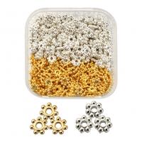 Zinc Alloy Spacer perler, Flower, forgyldt, du kan DIY, blandede farver, nikkel, bly & cadmium fri, 4mm,42x38x18mm, Solgt af Box