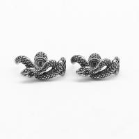 Stainless Steel Stud Øreringe, 316 Stainless Steel, Snake, Vintage & Unisex, oprindelige farve, 23x18x10mm, Solgt af par