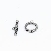 Stainless Steel Toggle kopča, 316 nehrđajućeg čelika, Berba & možete DIY & pocrniti, 16x6x4mm,14x3.2x2mm, 2računala/Set, Prodano By Set