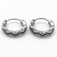 Huggie Hoop Korvakorut, 316 Stainless Steel, Vintage & Unisex & mustata, 14.50x15.30x4mm, Myymät Pair