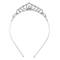 Fasce per capelli, lega in zinco, placcato color argento, per la donna & con strass, argento, assenza di nichel,piombo&cadmio, 120x30mm, Venduto da PC