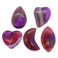 Dragon Veins Agate Pendant random style & 5 pieces & DIY fuchsia 35x45- Sold By Set