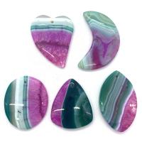 Ice Quartz Agate Pendant random style & 5 pieces & DIY mixed colors 35x45- Sold By Set