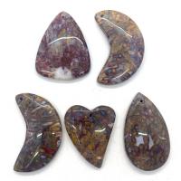 Multicolour Agate Pendant random style & 5 pieces & DIY mixed colors 35x45- Sold By Set