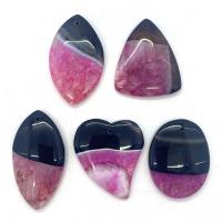 Ice Quartz Agate Pendant random style & 5 pieces & DIY mixed colors 35x45- Sold By Set