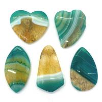 Ice Quartz Agate Pendant random style & 5 pieces & DIY mixed colors 35x45- Sold By Set