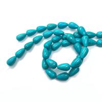 Syntetický Turquoise Korálek, Slza, DIY & různé velikosti pro výběr, modrý, Prodáno za Cca 14.96 inch Strand