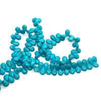 Synthetische Turquoise Kraal, Traan, DIY & verschillende grootte voor keus, blauw, Per verkocht Ca 14.96 inch Strand