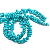 Syntetický Turquoise Korálek, Slza, DIY & různé velikosti pro výběr, modrý, Prodáno za Cca 14.96 inch Strand