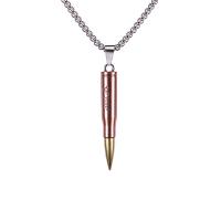 Sinc Alloy geansaí Necklace Slabhra, le since cóimhiotal pendant, Bullet, plátáilte, do fear, dathanna níos mó le haghaidh rogha, 9x60mm, Fad Thart 27.56 Inse, Díolta De réir PC