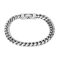 Bijoux bracelet en acier inoxydable, Acier inoxydable 304, poli, bijoux de mode & longueur différente pour le choix & pour homme, couleur originale, 8mm, Vendu par PC