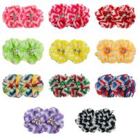 Haaraccessoires DIY bevindingen, Chiffon, met strass, meer kleuren voor de keuze, 50mm, Verkocht door PC