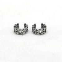 Pendientes Ear Cuff, acero inoxidable 316, Vintage & unisexo, color original, 5.80x13x1.50mm, Vendido por Par