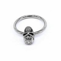 Rustfrit stål fingre Ringe, 316 Stainless Steel, Skull, Vintage & Unisex & forskellig størrelse for valg, oprindelige farve, Solgt af PC