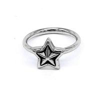 316 rostfritt stål Finger Ring, Star, Vintage & Unisex & olika storlek för val, ursprungliga färgen, Säljs av PC