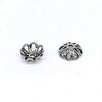 Inoxydable acier Perle Casquette, Acier inoxydable 316, fleur, Vintage & DIY & noircir, couleur originale, 8.90x3.30mm, Trou:Environ 2mm, Vendu par PC