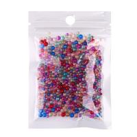 Transparente Glas Rocailles, Glasperlen, rund, bunte Farbe plattiert, DIY & kein Loch, keine, frei von Nickel, Blei & Kadmium, 2-3.5mm, 30G/Tasche, verkauft von Tasche