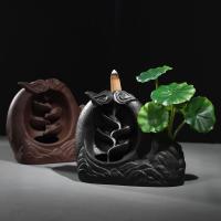 Backflow Incense Burner Purple Clay handmade for home and office & durable Sold By PC