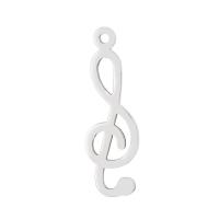 Rostfritt stål Smycken Hängen, 304 rostfritt stål, Music Note, DIY, ursprungliga färgen, 23x7mm, Säljs av PC