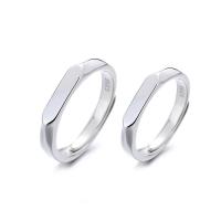 Anillos para Parejas, Plata de ley 925, chapado en platina real, Ajustable & Bricolaje & diferentes estilos para la opción, Vendido por UD