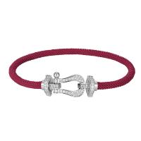 Milan Cord Armband, mit 304 Edelstahl, plattiert, verschiedene Größen vorhanden & Micro pave Zirkonia & für Frau, keine, verkauft von PC