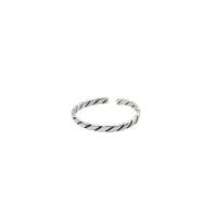 Argent sterling 925 Cuff Bague, Plaqué de platine, Réglable & bijoux de mode & pour femme, Vendu par PC