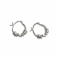 925 Sterling Silver Hoop Earrings fashion jewelry & for woman Sold By Pair