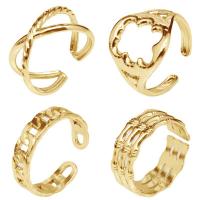 Titano plienas Cuff Finger Ring, padengtą, Reguliuojamas & unisex & tuščiaviduris, daugiau spalvų pasirinkimas, Pardavė PC