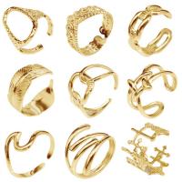 Titano plienas Cuff Finger Ring, padengtą, Reguliuojamas & unisex & tuščiaviduris, daugiau spalvų pasirinkimas, Pardavė PC