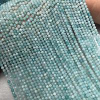 Amazonite Χάντρες, Αμαζόνιος, γυαλισμένο, DIY & πολύπλευρη, γαλάζιο, 3-3.5mm, Sold Per Περίπου 38 cm Strand