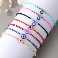 Seedbead Armband, mit Harz & Zinklegierung, blöser Blick, plattiert, verschiedene Stile für Wahl & für Frau & Emaille, keine, Länge 7.5 ZollInch, verkauft von PC