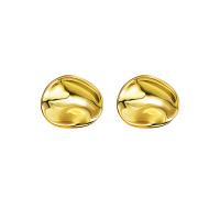 Brass Stud Earring plated fashion jewelry & for woman Sold By Pair