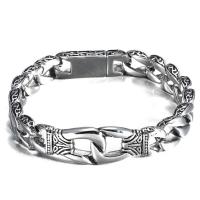 Men Bracelet Stainless Steel twist oval chain & for man & blacken  Sold Per Approx 9 Inch Strand