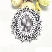 Zinc Alloy vedhæng Cabochon Setting, Oval, forgyldt, du kan DIY, flere farver til valg, nikkel, bly & cadmium fri, 30x40mm, Solgt af PC