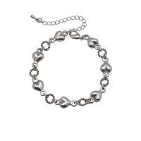 Bracciale gioielli in acciaio inossidabile, with lega in zinco, with 1.96inch extender chain, Cuore, regolabile & per la donna, Lunghezza Appross. 6.7 pollice, Venduto da PC