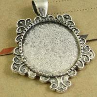 Zinc Alloy vedhæng Cabochon Setting, forgyldt, du kan DIY, flere farver til valg, 20mm, 30pc'er/Bag, Solgt af Bag