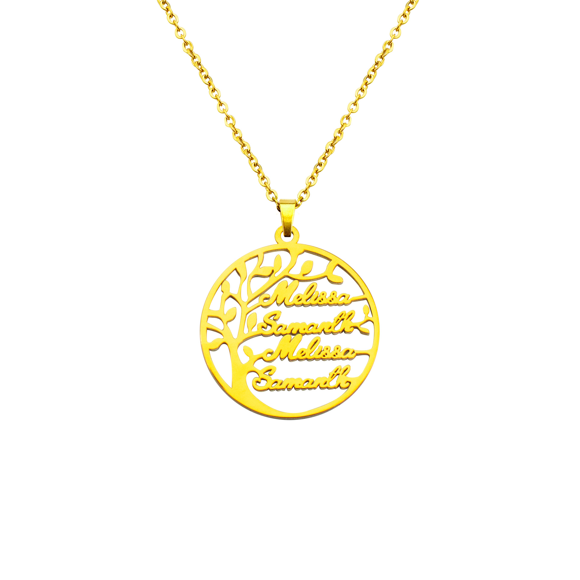 Personalized necklace 304 Stainless Steel with 1.97inch extender chain Vacuum Ion Plating Each custom text must be less than 10 letters & fashion jewelry & Unisex Length Approx 17.72 Inch Sold By PC