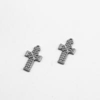 Nerezová ocel Cross Přívěsky, 304 Stainless Steel, Kříž, lesklý, DIY, Původní barva, 31x17.30mm, 10PC/Bag, Prodáno By Bag