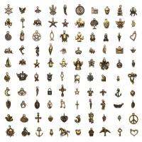 Zinc Alloy Pendants antique bronze color plated DIY nickel lead & cadmium free 9-26x5-17x1-6mm Sold By Bag