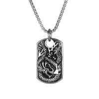 Titanium Steel Pendants Dragon polished DIY & for man original color Sold By PC