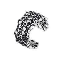 ottone Anelli Cuff, placcato, Regolabile & imitazione Thailandia argento & per la donna & cavo, Misura:5, Venduto da PC